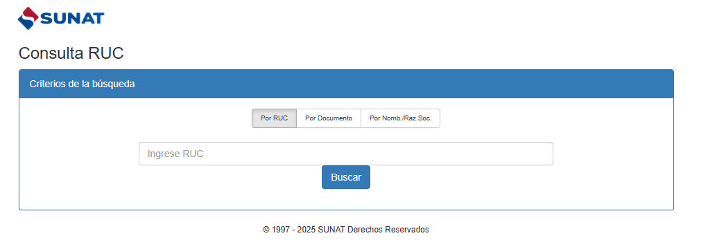 Imagen guía RUC